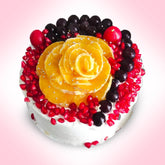 FRUITS ON TOP CAKE